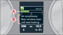 Instrument cluster: Auxiliaries